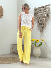 Le pantalon Raffaela jaune - Gualap