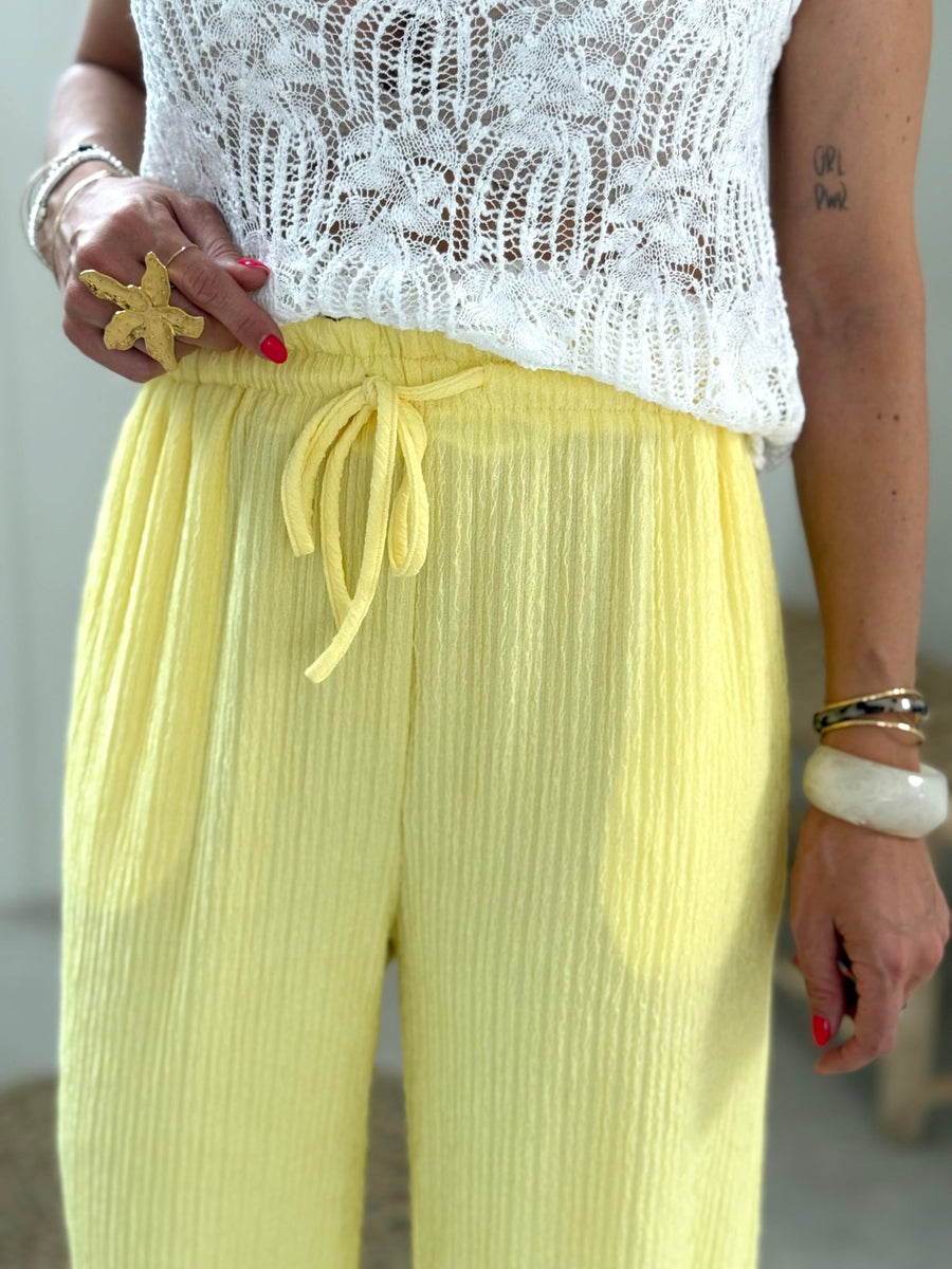 Le pantalon Raffaela jaune - Gualap