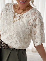 La blouse Sigrid beige - Gualap