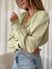 La blouse Themis vert - Gualap