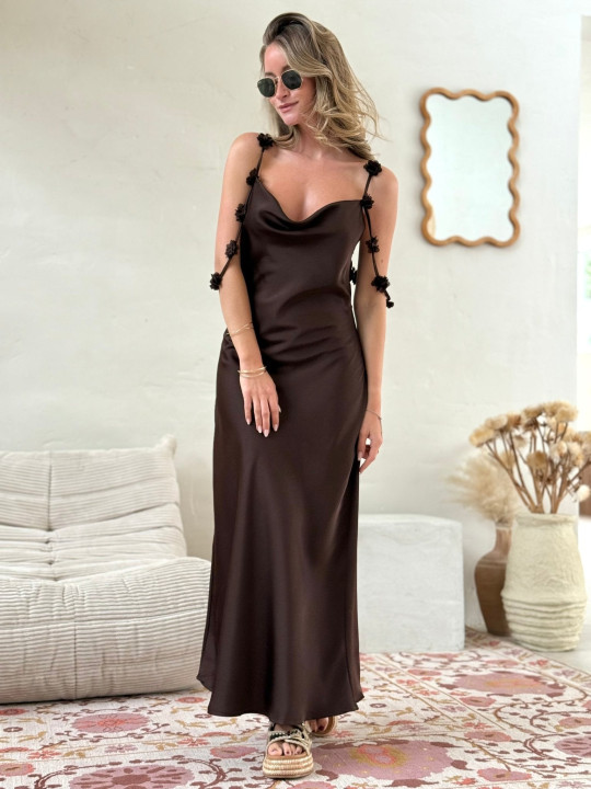 La robe Vally marron