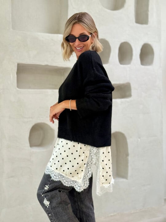 Le pull Mathilde noir
