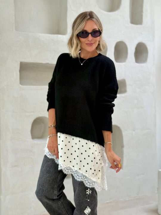 Le pull Mathilde noir