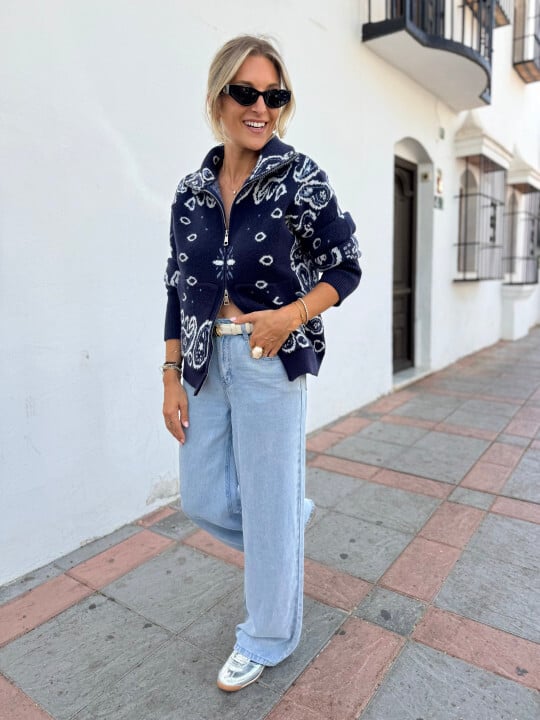 Le gilet Nelya bleu