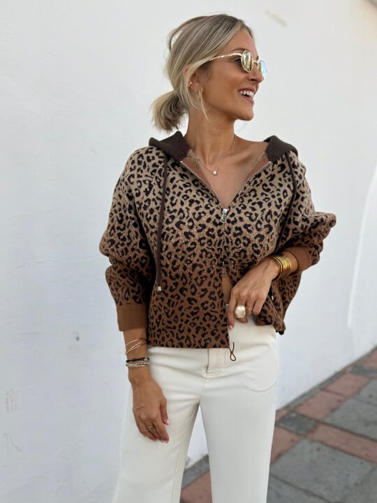 Le gilet Noemie camel