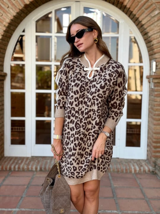 La robe Amelia beige