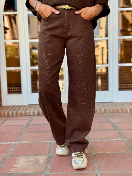 Le pantalon Ombeline marron