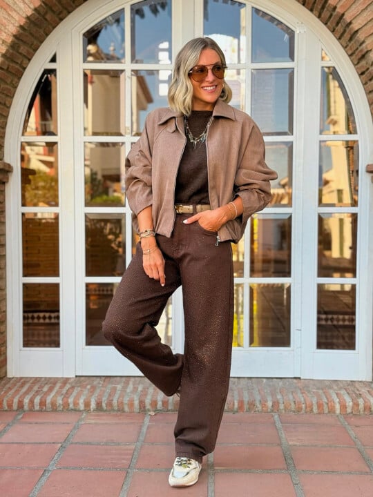 Le pantalon Ombeline marron
