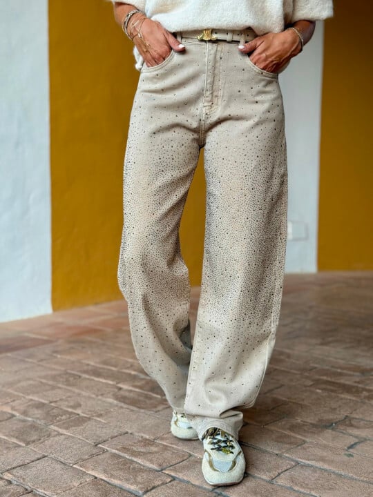 Le pantalon Ombeline beige