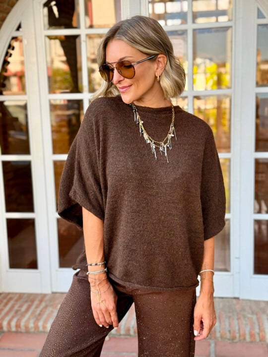 Le pull Odile marron