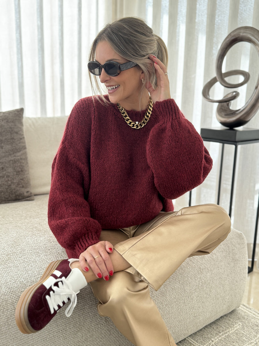 Le pull Sidji bordeaux