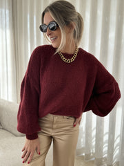 Le pull Sidji bordeaux