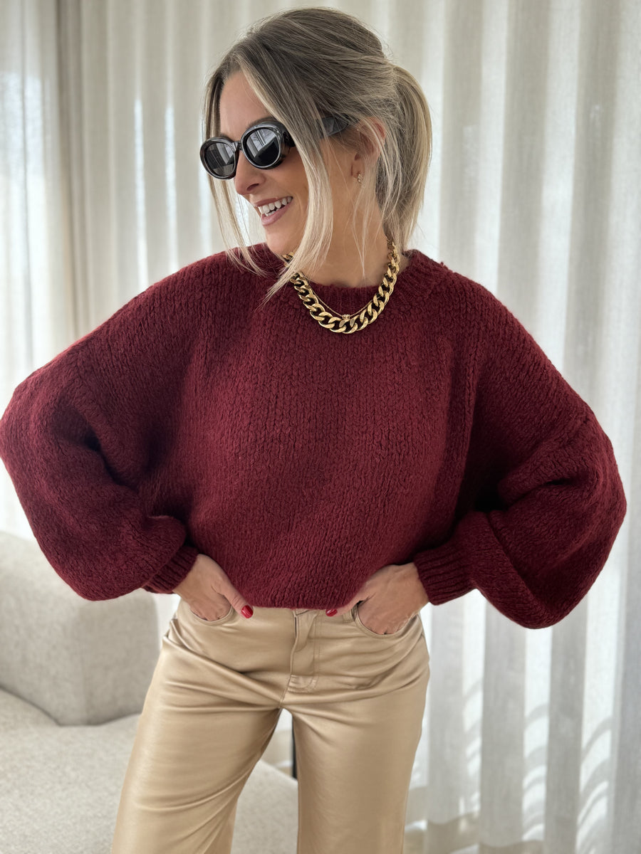 Le pull Sidji bordeaux