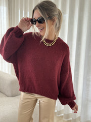 Le pull Sidji bordeaux