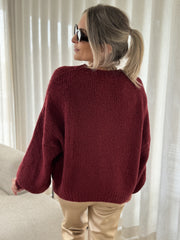 Le pull Sidji bordeaux