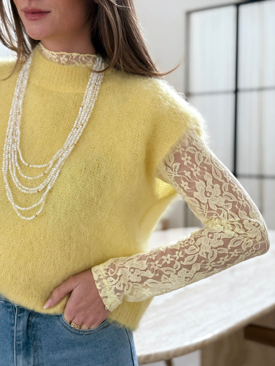 Le pull Caissy jaune