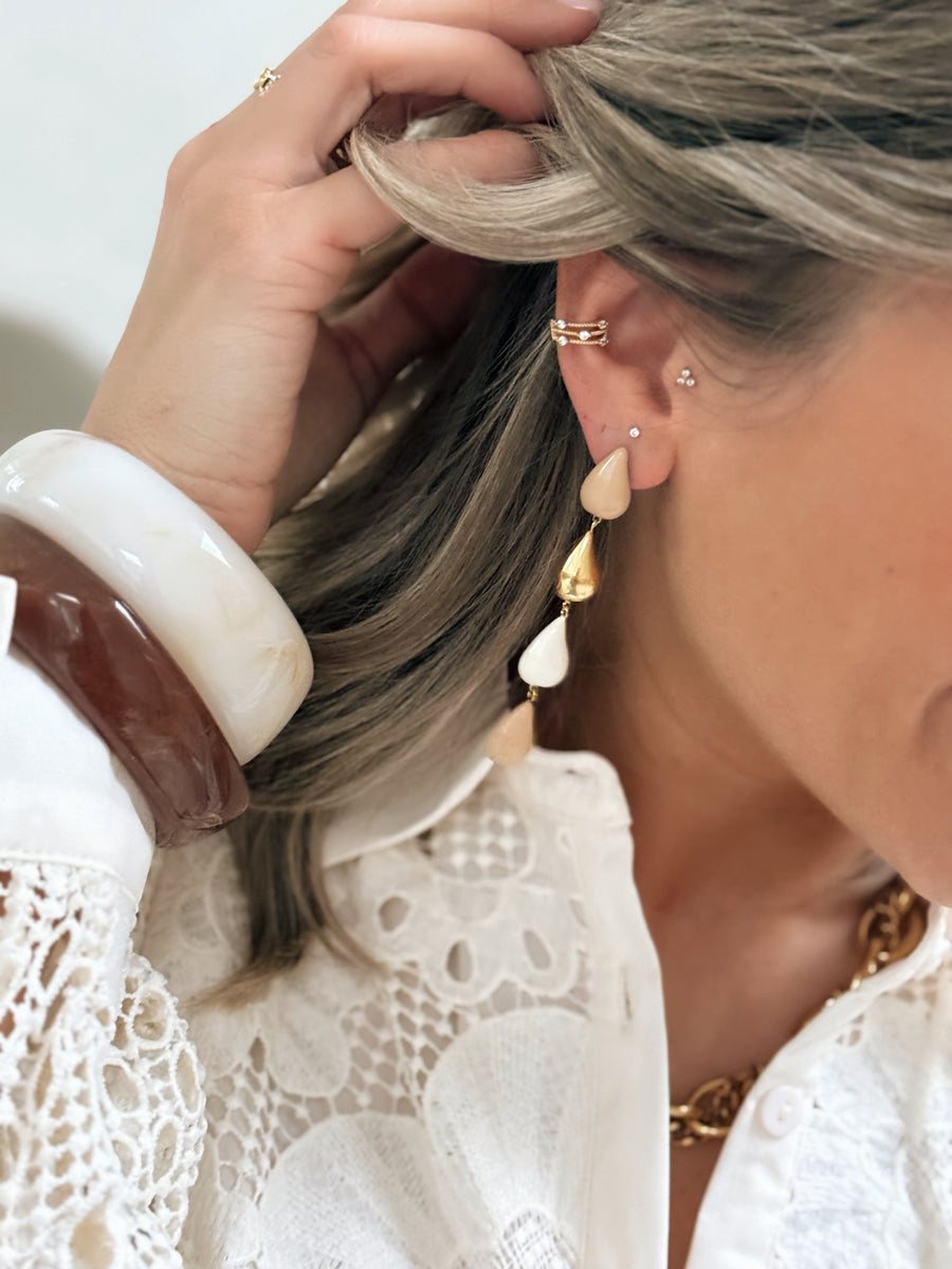 Les boucles d’oreilles Hanae