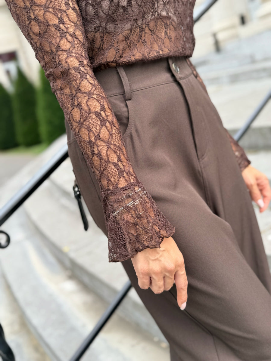 La blouse Chimene marron
