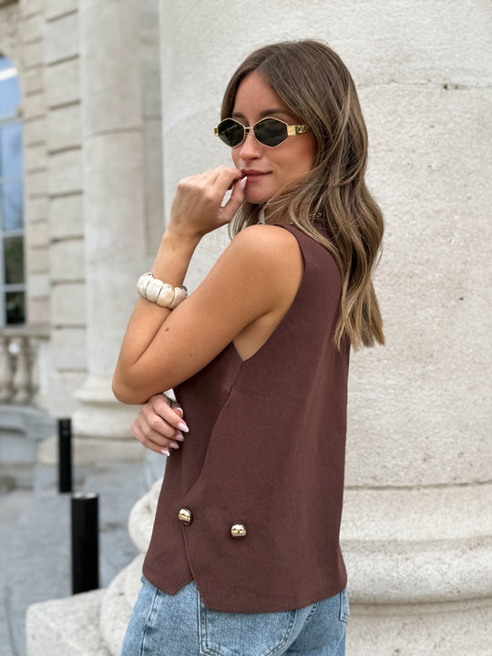 La blouse Hanae marron