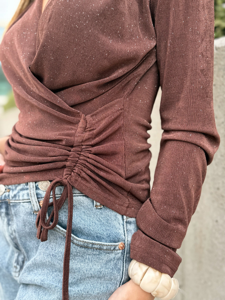 La blouse Hella marron