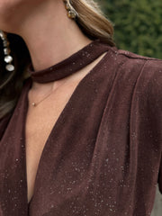 La blouse Hella marron