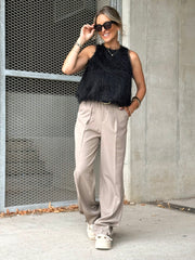 Le pantalon Evi taupe