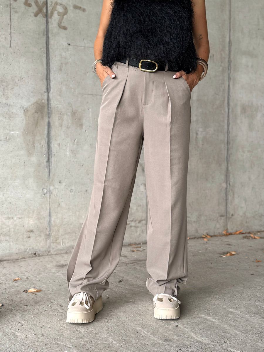 Le pantalon Evi taupe