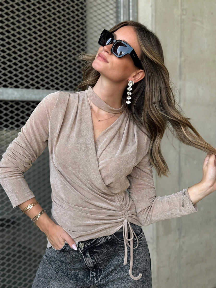 La blouse Hella beige