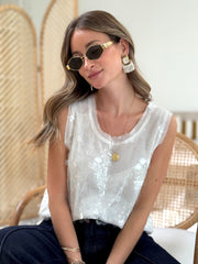 La blouse Anita blanc - Gualap