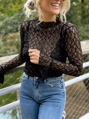 La blouse Chimene noir - Gualap