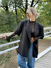 La blouse Chimene noir - Gualap