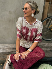 La blouse Evana bordeaux - Gualap