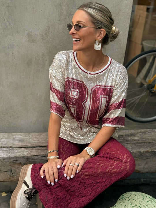 La blouse Evana bordeaux - Gualap