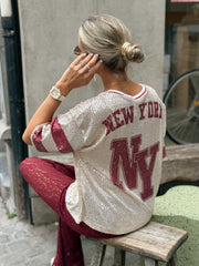 La blouse Evana bordeaux - Gualap