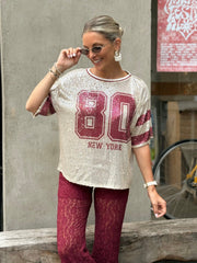 La blouse Evana bordeaux - Gualap