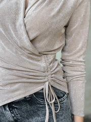 La blouse Hella beige - Gualap
