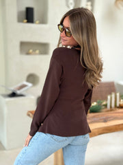 La blouse Sonia brun - Gualap