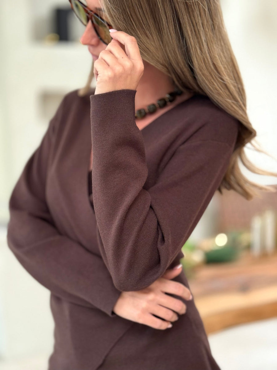 La blouse Sonia brun - Gualap