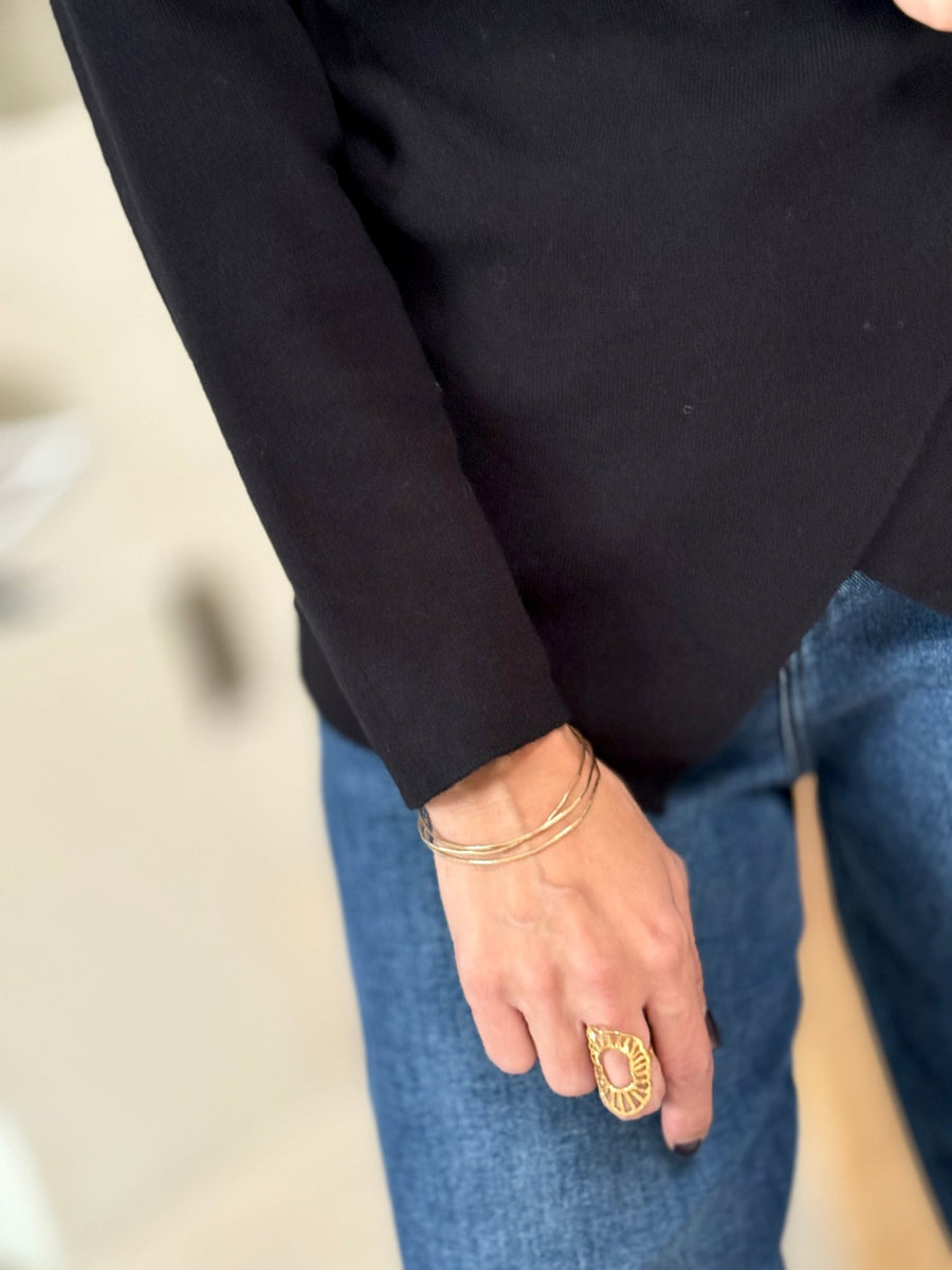 La blouse Sonia noir - Gualap