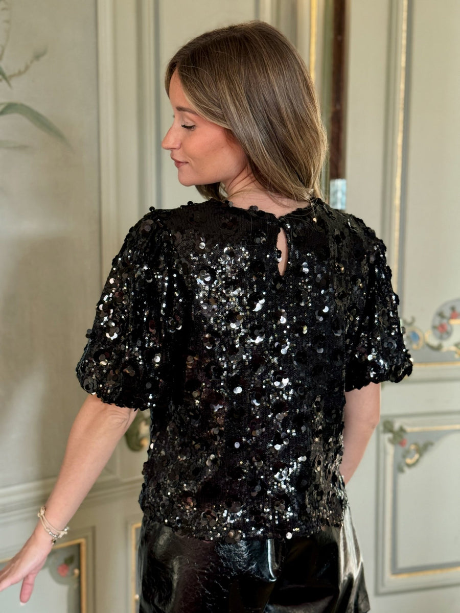 La blouse Tricia noir - Gualap