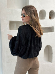 La blouse Yallie noir - Gualap