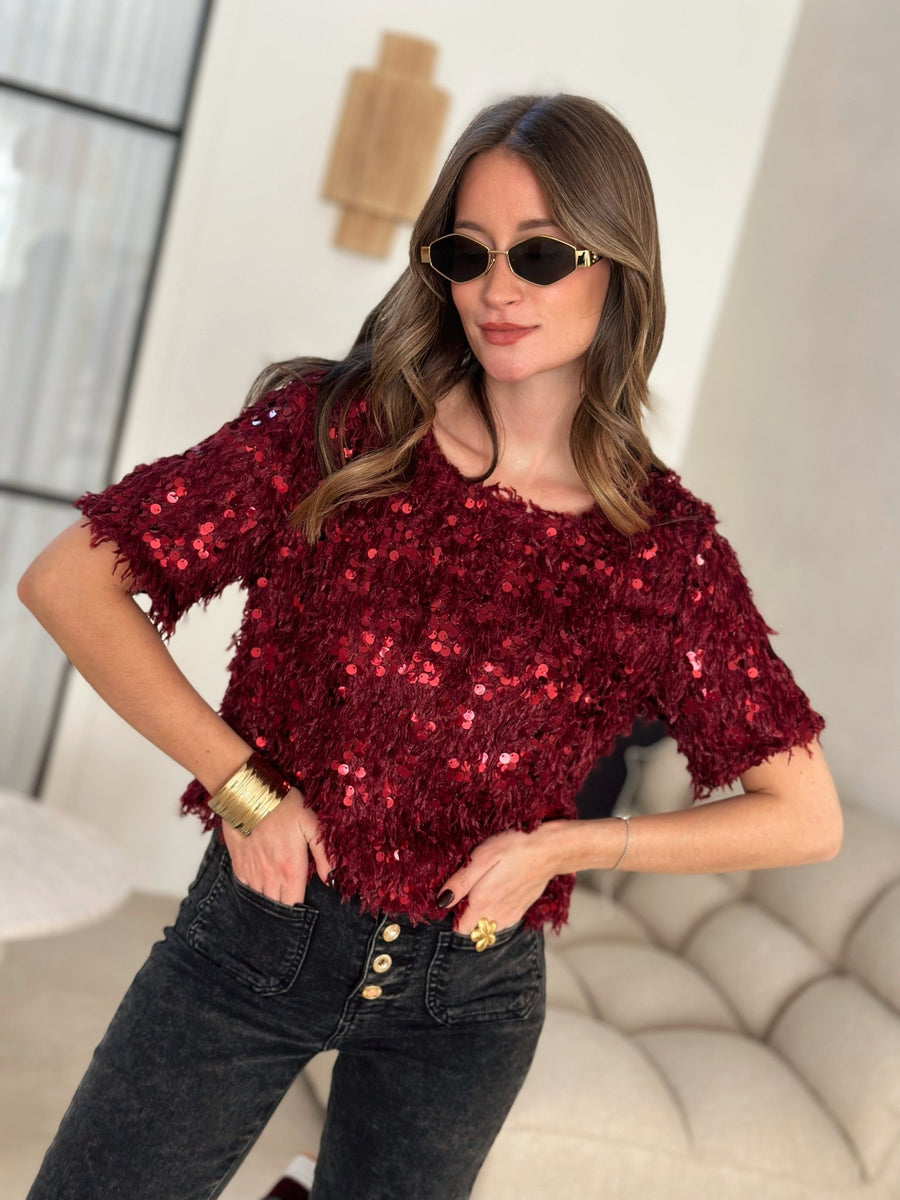 La blouse Yseult bordeaux - Gualap