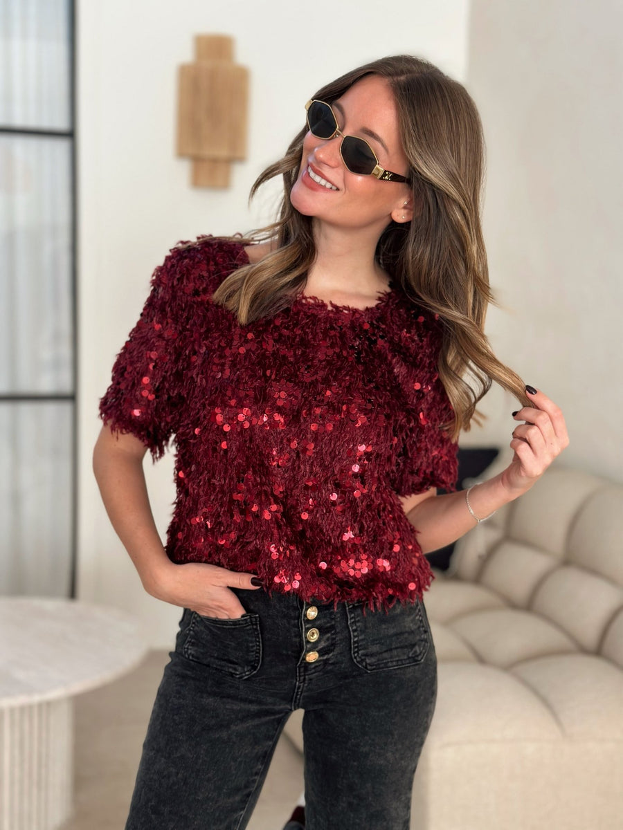 La blouse Yseult bordeaux - Gualap