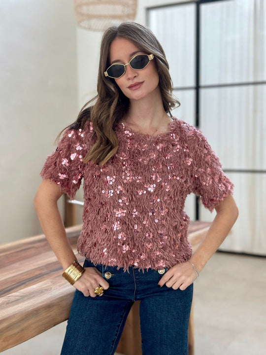 La blouse Yseult rose - Gualap