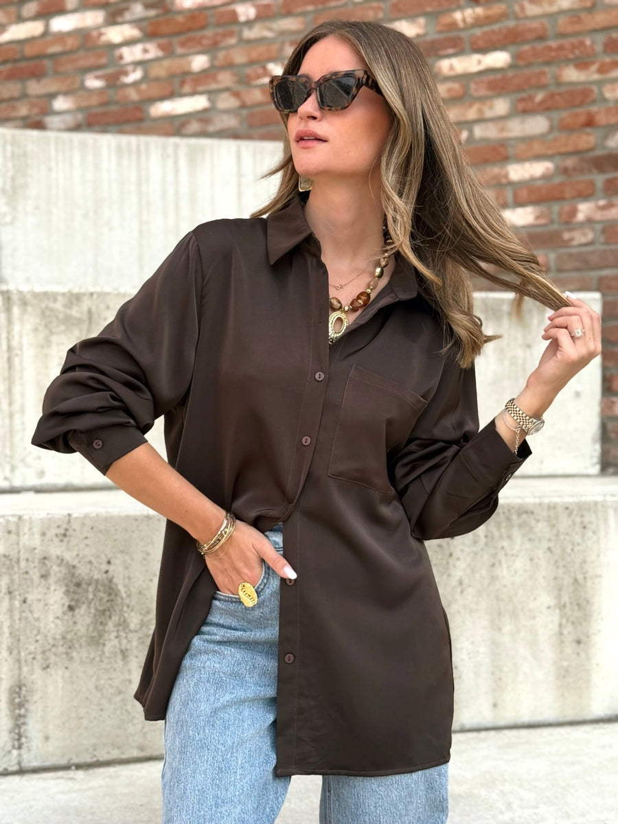 La chemise Darcie marron - Gualap