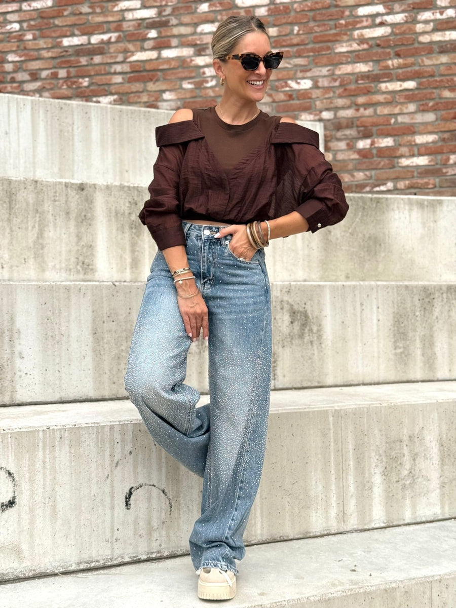 La chemise Donata marron - Gualap