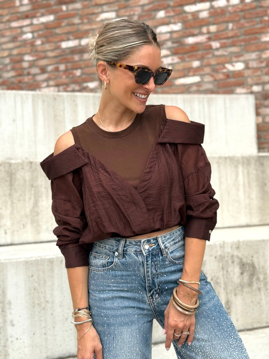 La chemise Donata marron - Gualap