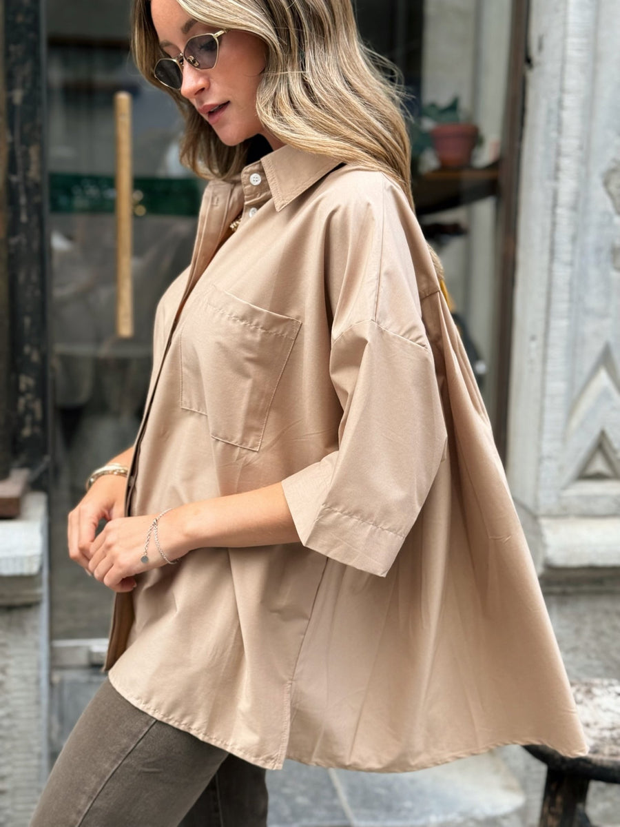 La chemise Ellie beige - Gualap