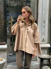 La chemise Ellie beige - Gualap