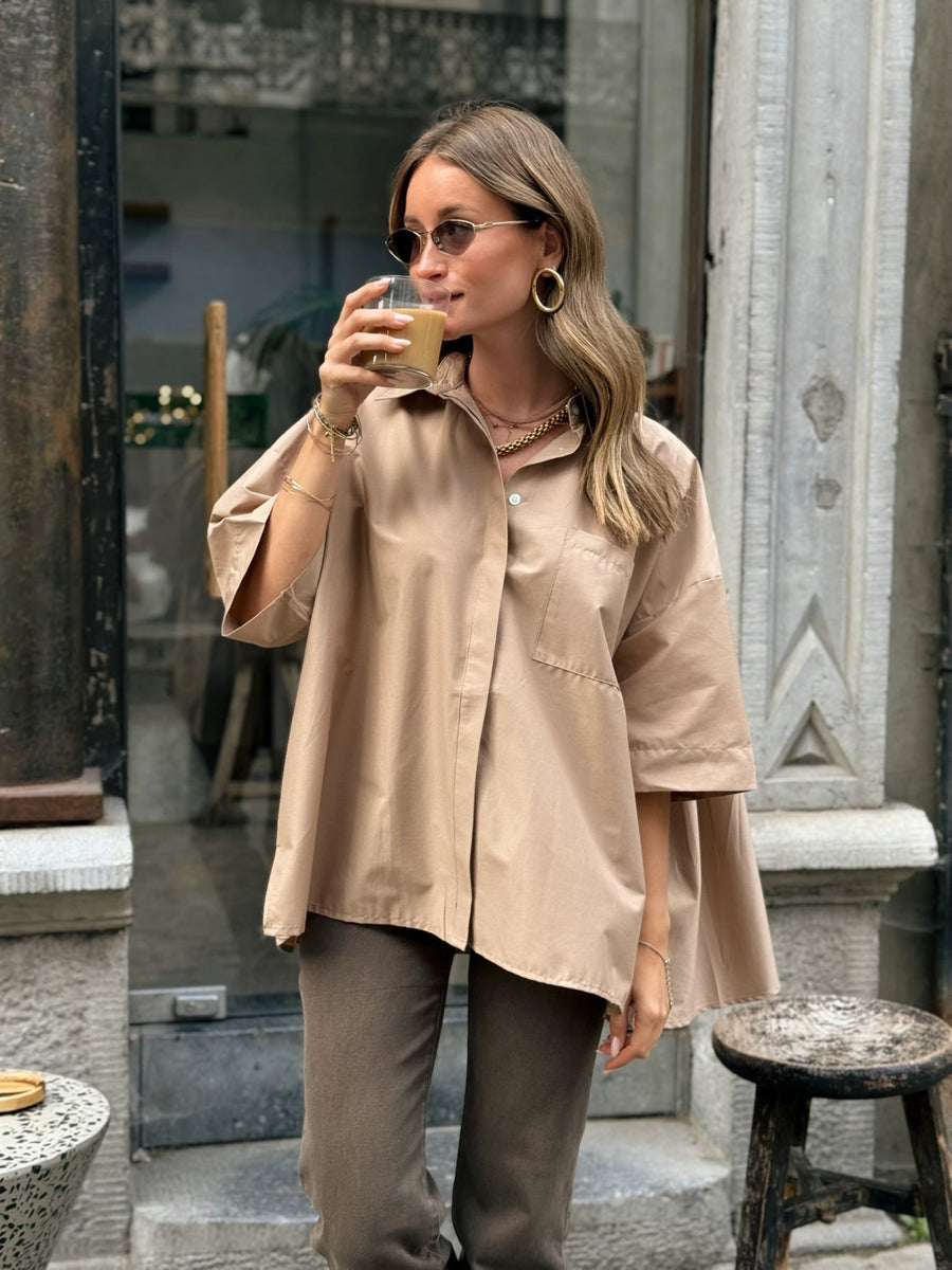 La chemise Ellie beige - Gualap